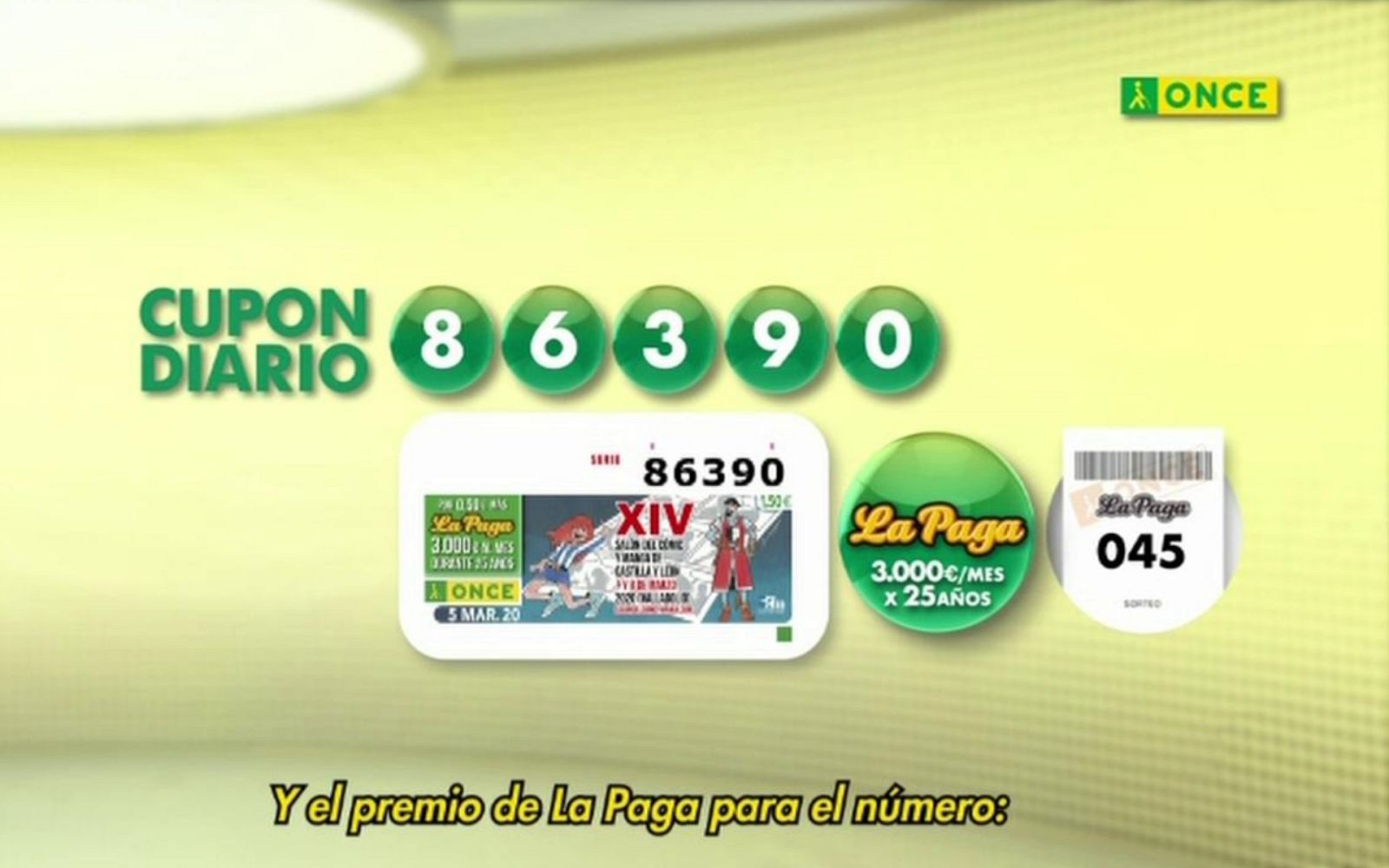 Sorteo ONCE - 05/03/20 - ver ahora