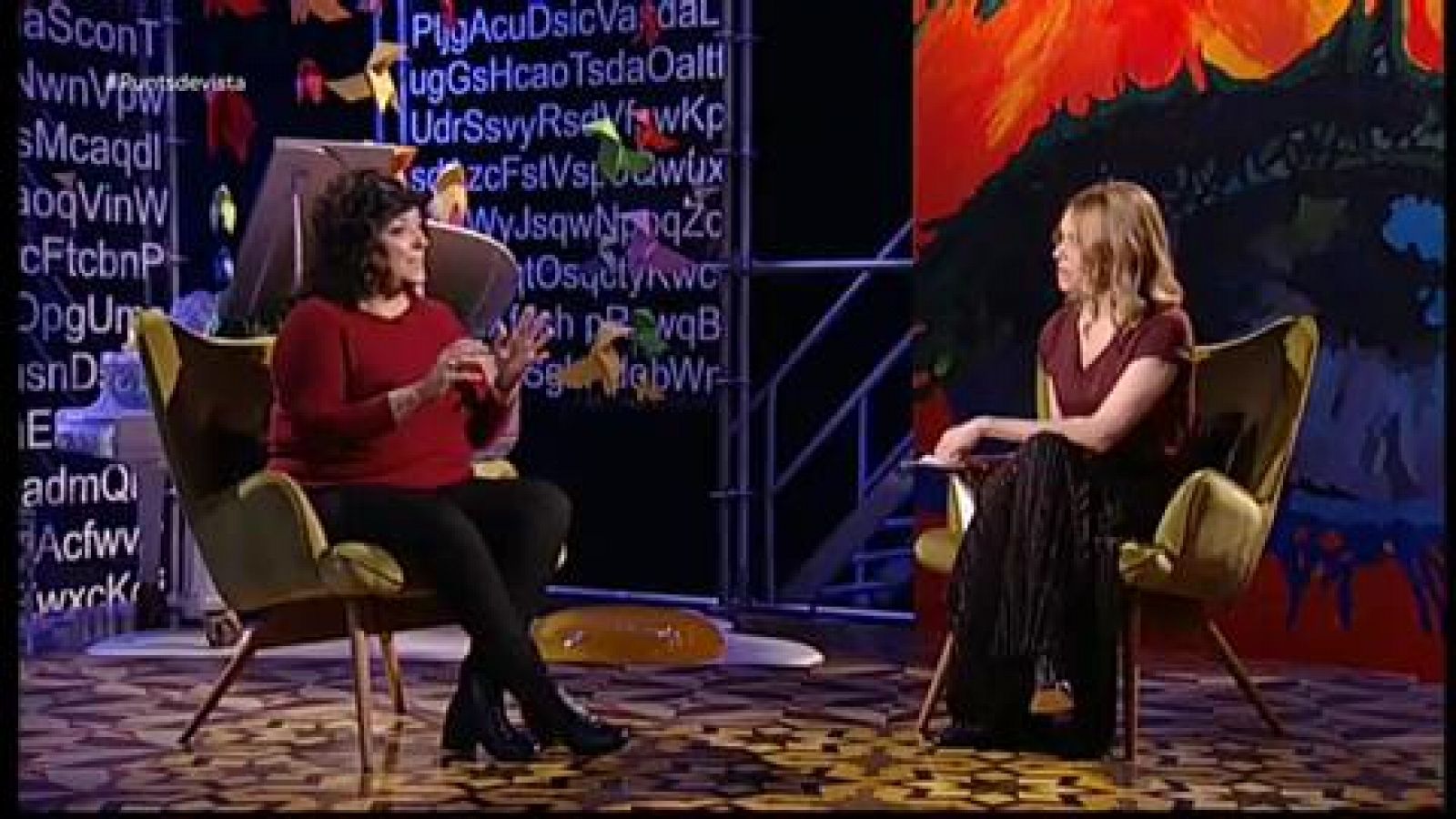 L'escriptora Almudena Grandes i la cantant Suu a Punts de vista