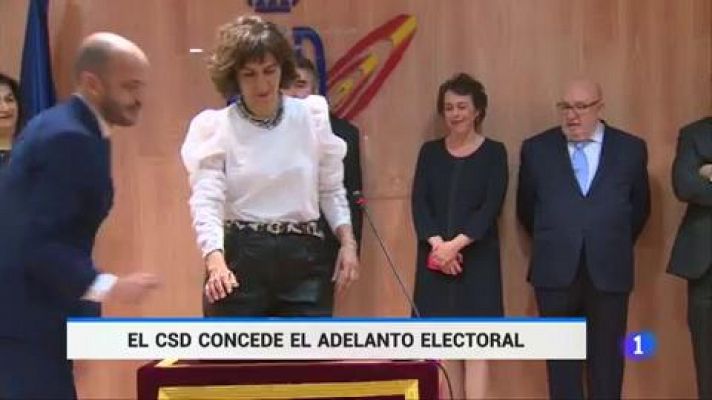 Telediario 1 - El CSD decide adelantar las elecciones a la Federacion Española de Futbol