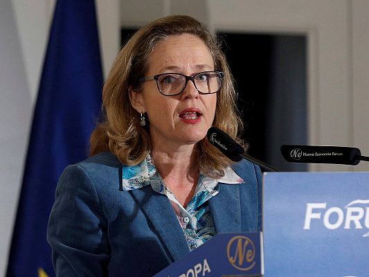 Telediario 1 - Según Calviño el coronavirus afecta poco a la economía