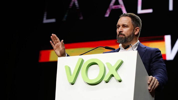 Telediario 1 - Abascal clama contra las movilizaciones feministas y tacha al gobierno de "criminal"