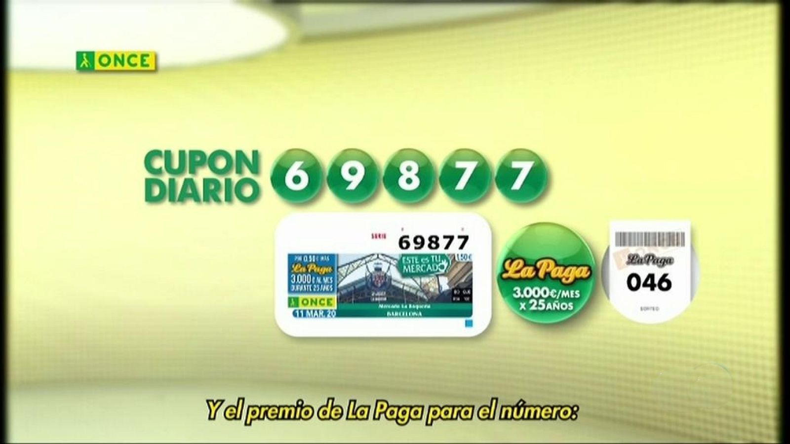 Sorteo ONCE -  11/03/20 - ver ahora