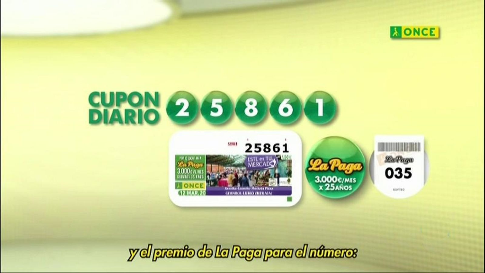 Sorteo ONCE - 12/03/20 - ver ahora