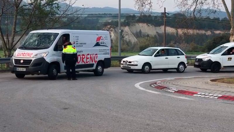 Los Mossos controlan los accesos a Igualada y a otros tres municipios confinados por el coronavirus