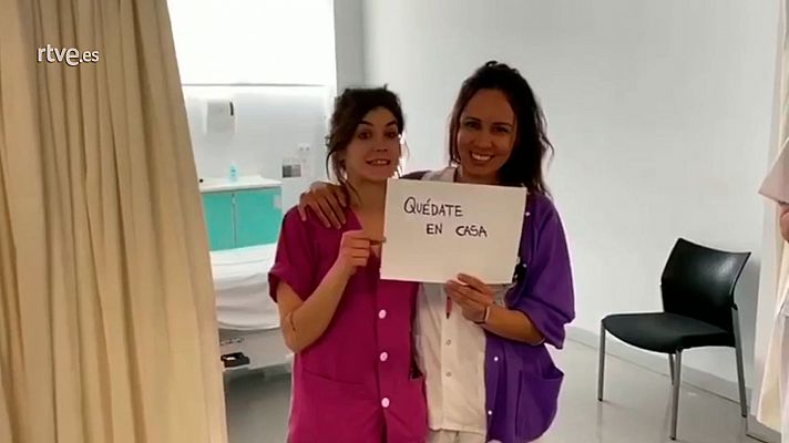 Los trabajadores del Hospital Mateu Orfila de Menorca agradecen el #AplausoSanitario realizado en toda España