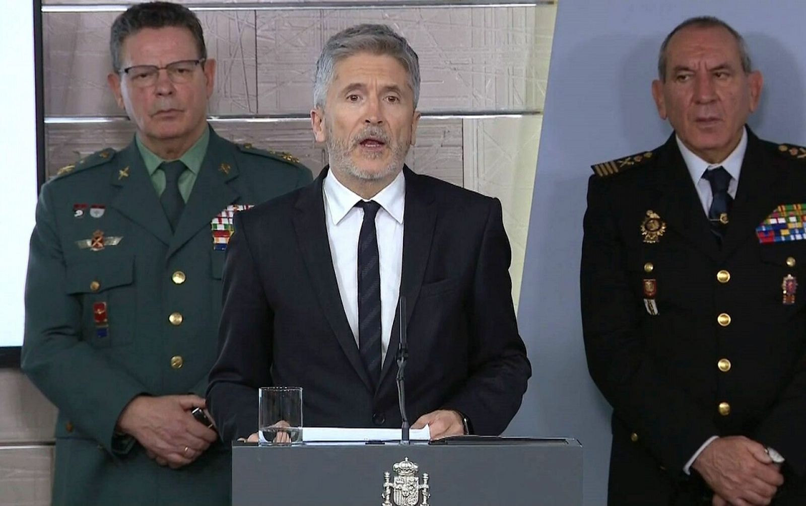 Grande Marlaska anuncia protocolos excepcionales de seguridad para garantizar que se cumplan las medidas del estado de alarma - RTVE.es