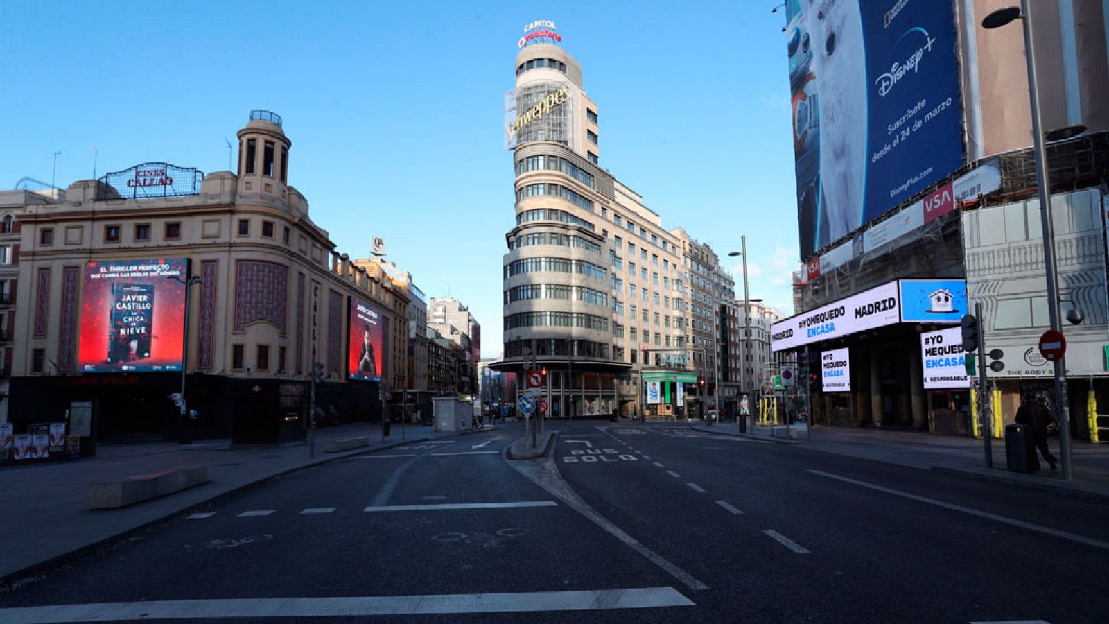 Primer día laboral en un Madrid cerrado por el coronavirus