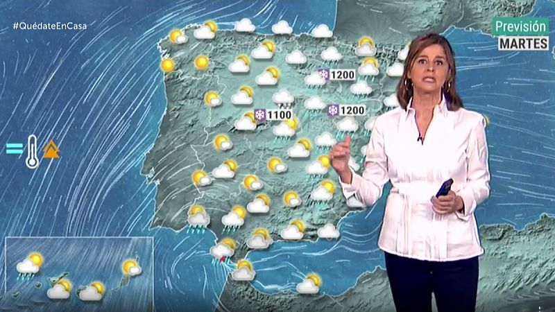 Cuatro comunidades en alerta por lluvia y 49 vías afectadas por la nieve