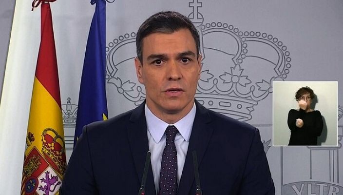 Informativo 24h - Pedro Sánchez: "Los ERTE serán considerados fuerza mayor y los trabajadores tendrán derecho a la prestación por desempleo"