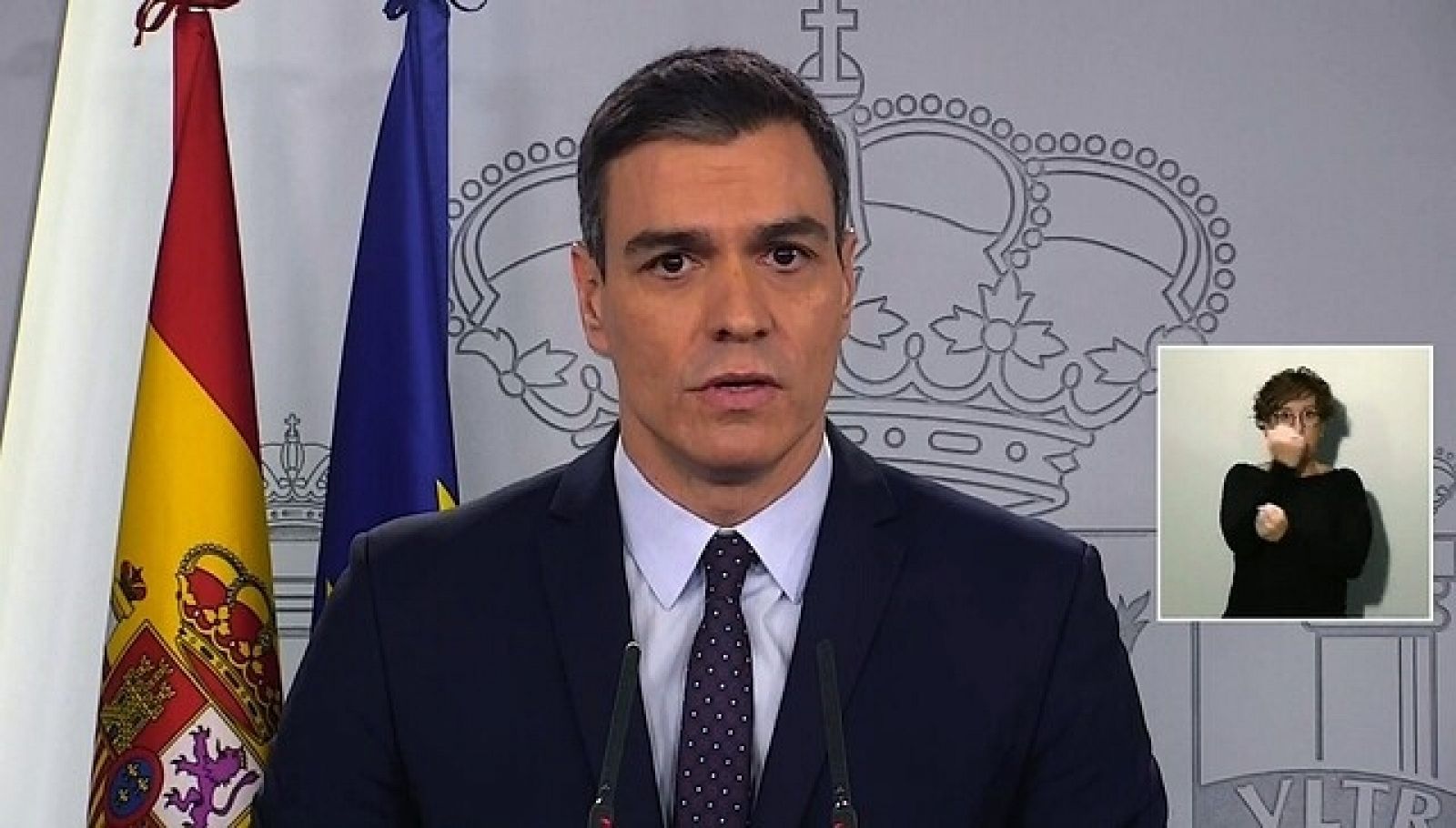 Pedro Sánchez: "Los ERTE serán considerados fuerza mayor y los trabajadores tendrán derecho a la prestación por desempleo" 