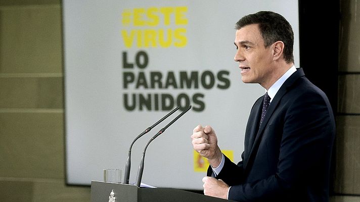 Telediario 1 - El Gobierno movilizará 200.000 millones de euros para combatir el "impacto económico y social" del coronavirus