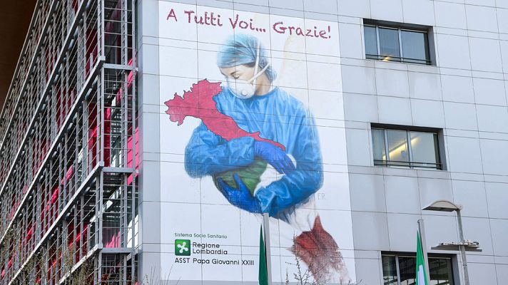 Telediario 1 - En Bérgamo, las UCI son casi exclusivamente para los pacientes con coronavirus