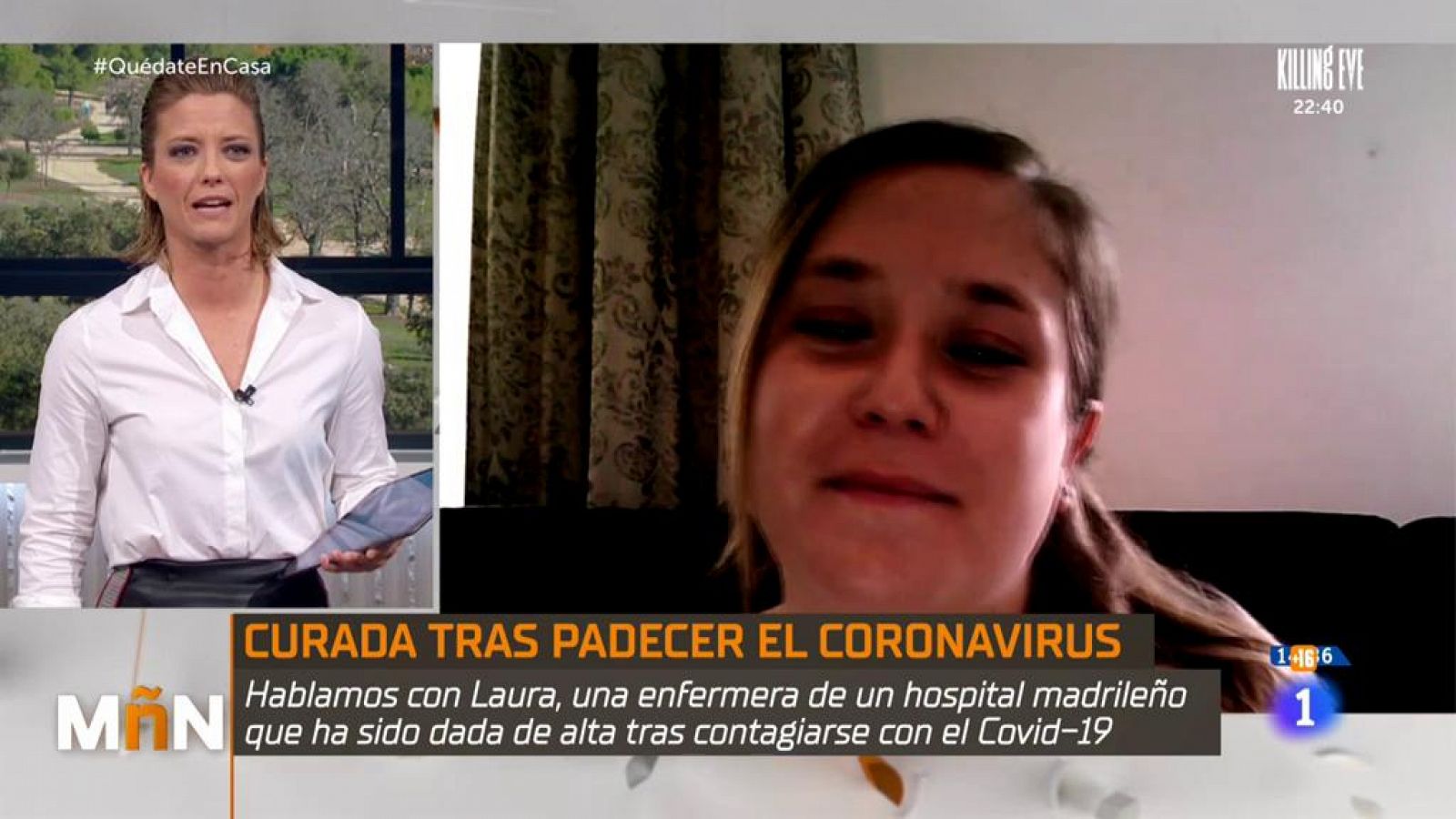 Laura, enfermera curada tras padecer el coronavirus