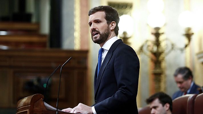 Telediario 1 - La oposición ofrece su apoyo a Sánchez contra el coronavirus, pero con matices