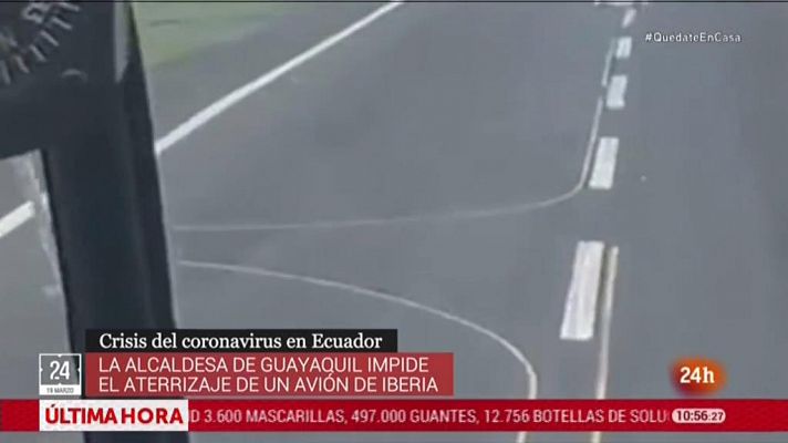 Informativo 24h - Impiden aterrizar a un avión español en Guayaquil