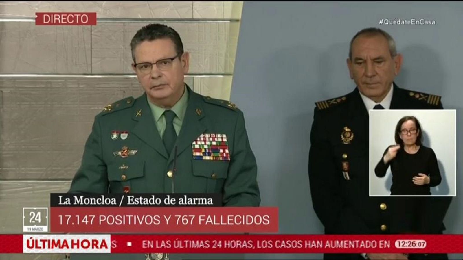 Especial informativo - Coronavirus. Rueda de prensa del comité técnico en Moncloa - 19/03/20 - ver ahora