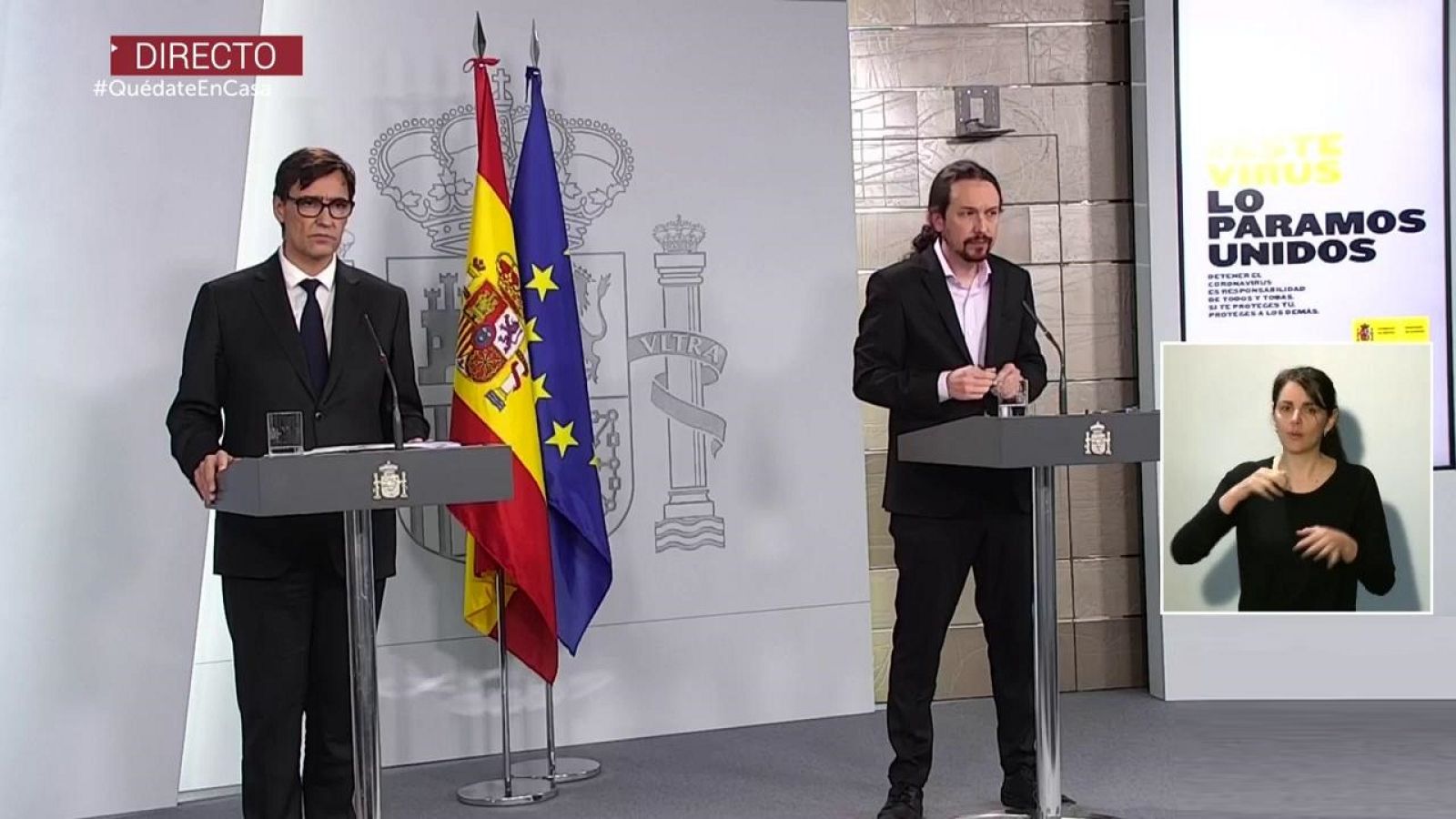 Especial informativo - Coronavirus. Rueda de prensa del ministro de Sanidad y el vicepresidente segundo - 19/03/20 - ver ahora