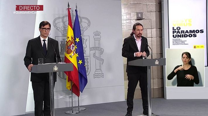 Especiales informativos - Rueda de prensa del ministro de Sanidad y el vicepresidente