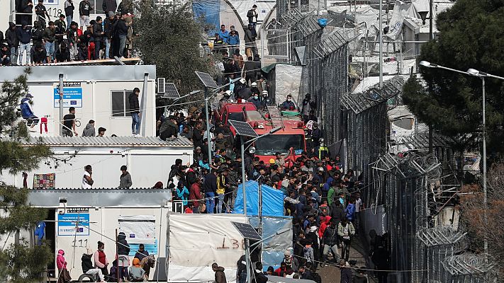 Telediario 1 - Los campos de refugiados no tienen protección contra el coronavirus