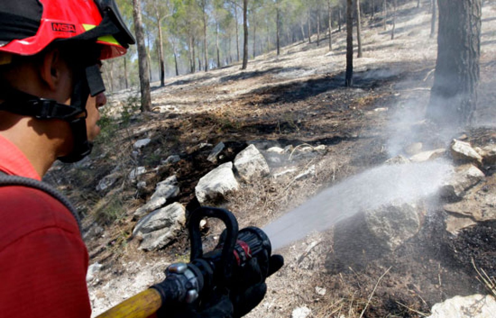 El incendio del Valle del Tiétar está cercado aunque sigue activo