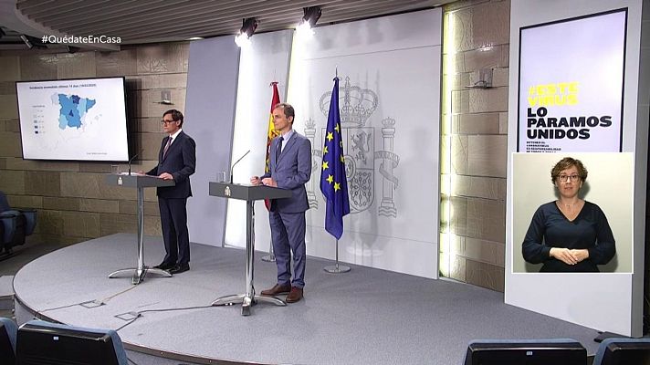 Rueda de prensa de los ministros de Sanidad y de Ciencia