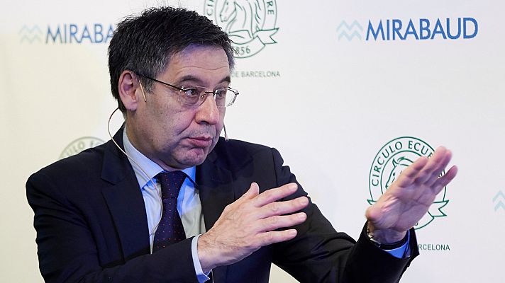 Telediario 1 - El Barça estudia aplazar una parte de las fichas de sus jugadores