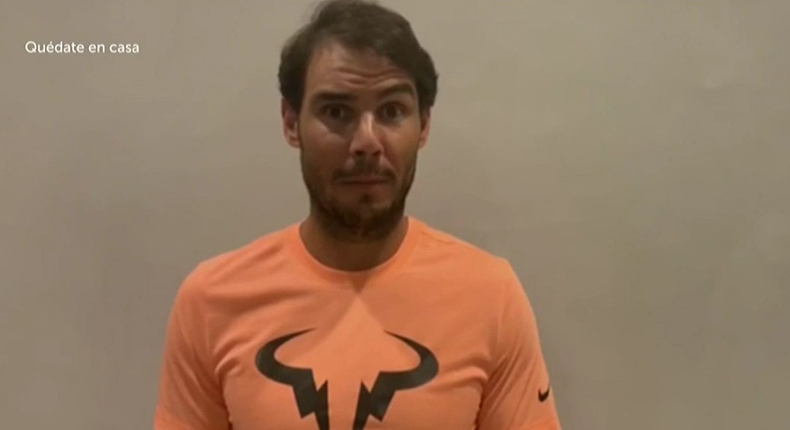 Vídeo | Rafa Nadal: "Ánimos a todas las familias que están sufriendo"