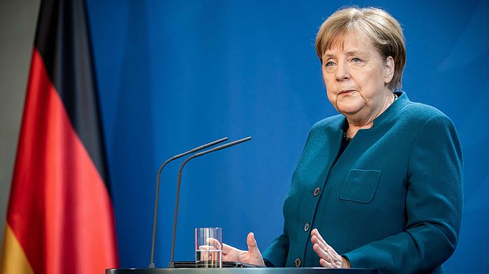 Telediario 1 - Merkel, en cuarentena tras tener contacto con un médico que ha dado positivo en coronavirus