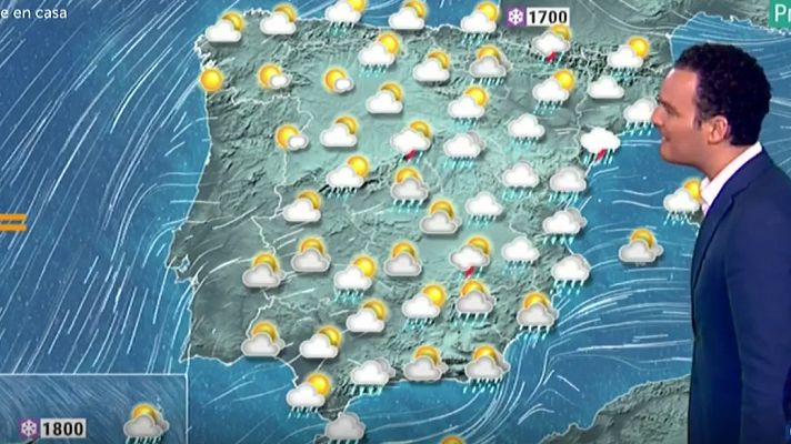 Telediario 1 - La AEMET prevé lluvias fuertes en zonas del este peninsular
