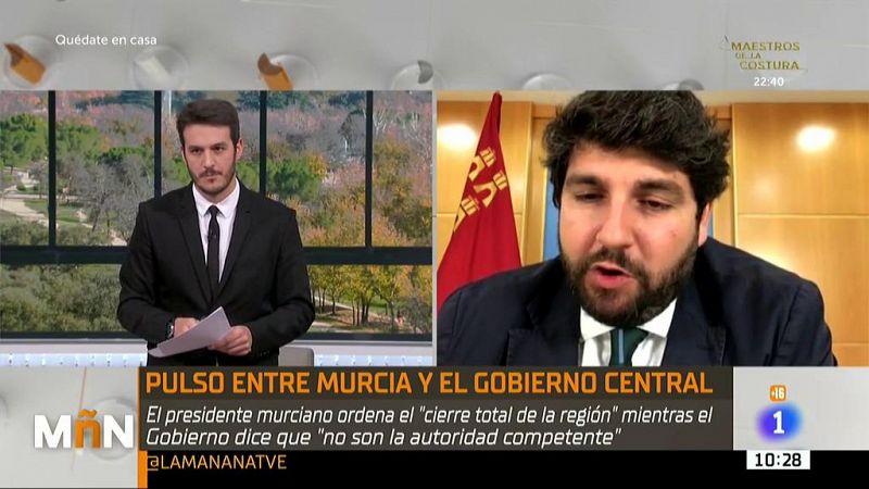 López Miras: "Le pedí a Sánchez cerrar toda actividad no esencial"