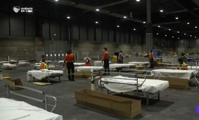 Telediario 1 - Dado de alta de coronavirus el primer paciente del hospital de campaña de Ifema