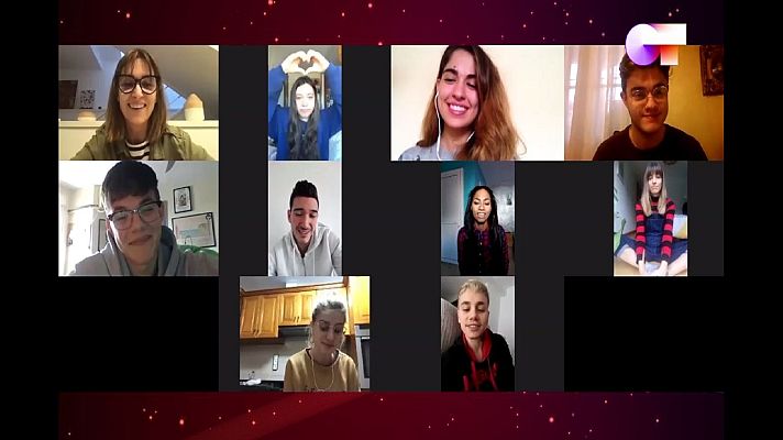 Primera tutoría de Noemí con los chicos de OT 2020 distanci