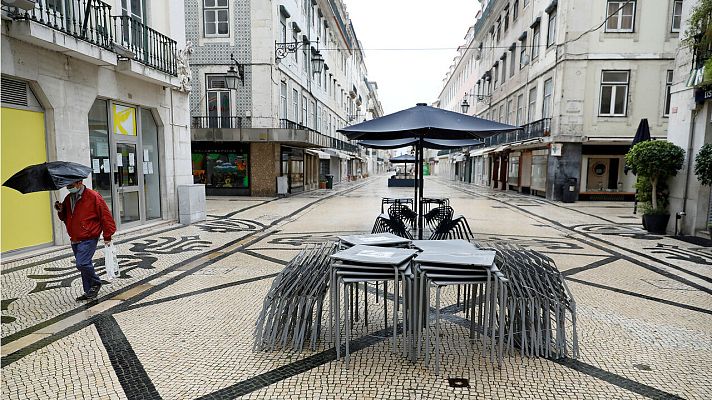 Telediario 1 - Portugal no para la actividad industrial a pesar del virus