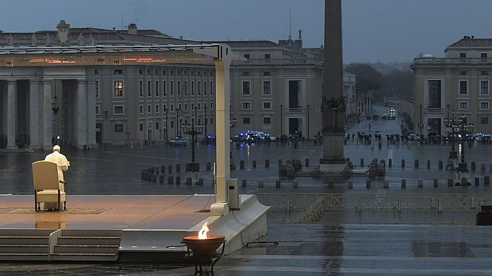 El Papa pide "remar juntos" para luchar contra la pandemia