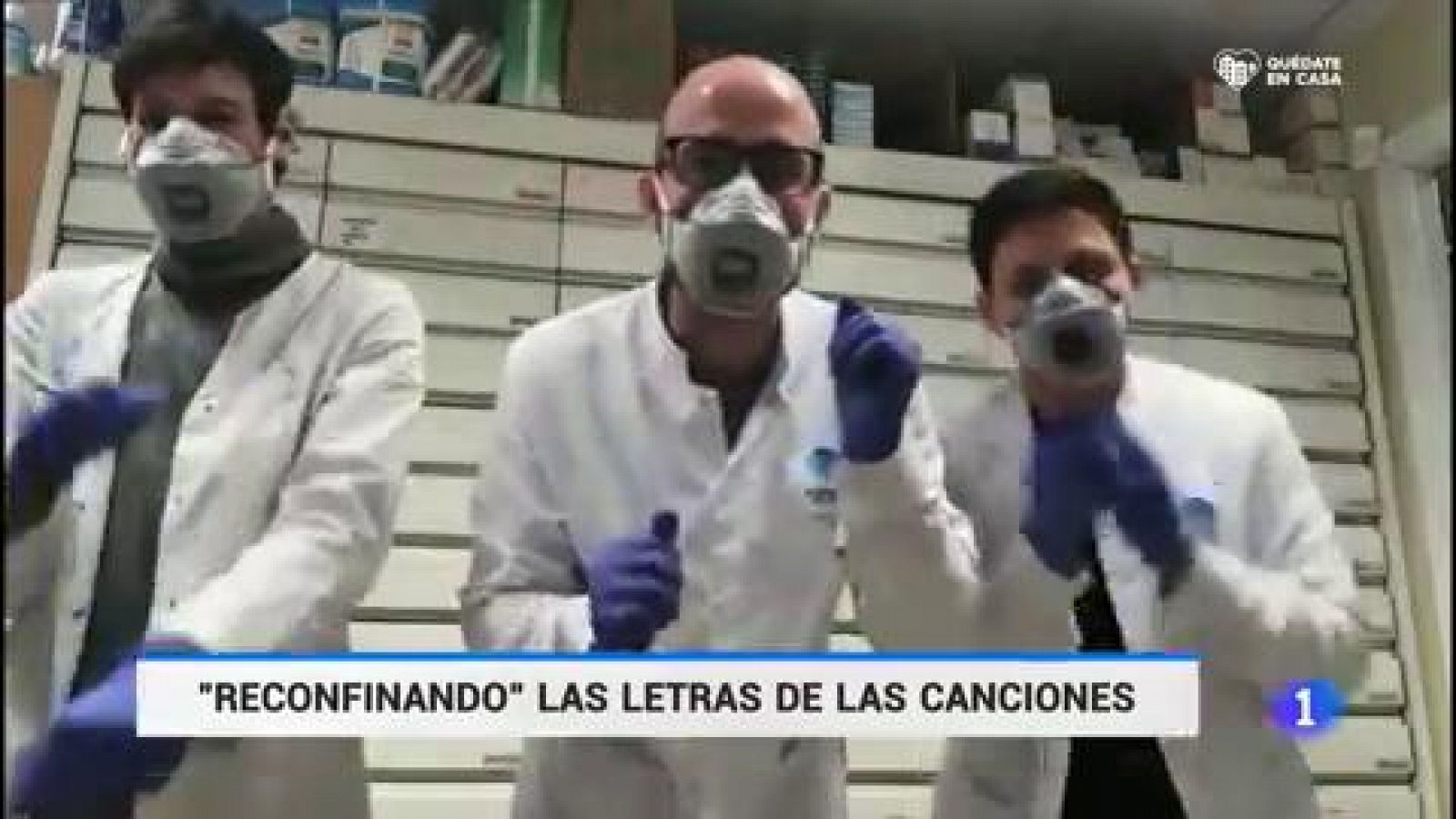 Canciones recompuestas por el confinamiento e imágenes de aplausos