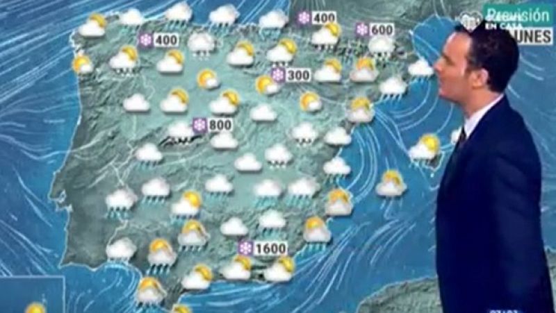 Nevadas sobre todo en la mitad norte y caída notable de temperaturas