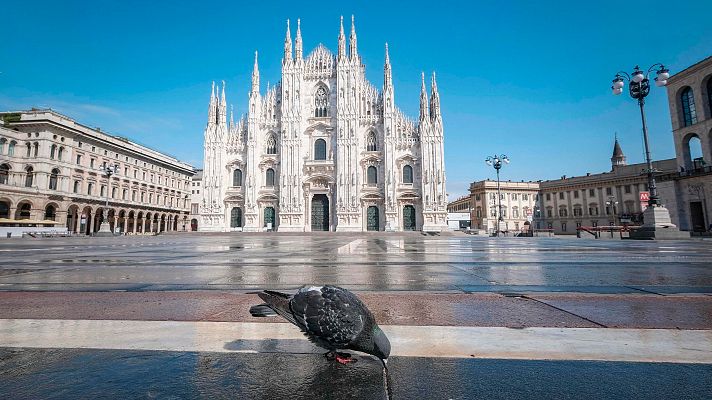 Telediario 1 - Un mundo vacío visto desde las webcams en la calle