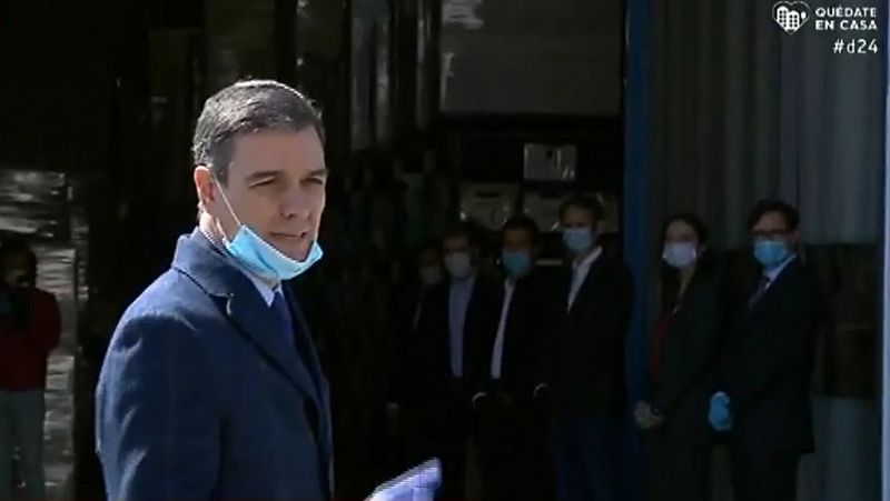Sánchez visita la empresa de Móstoles que fabricará cien respiradores al día