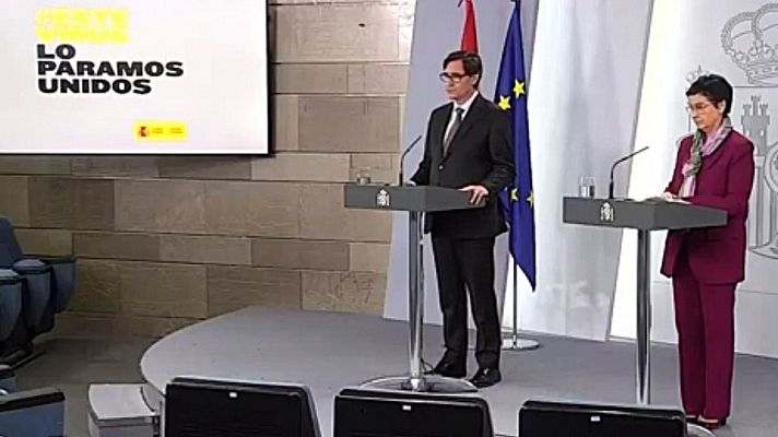 Especiales informativos - Comparecencia ministro de Sanidad y ministra de Exteriores