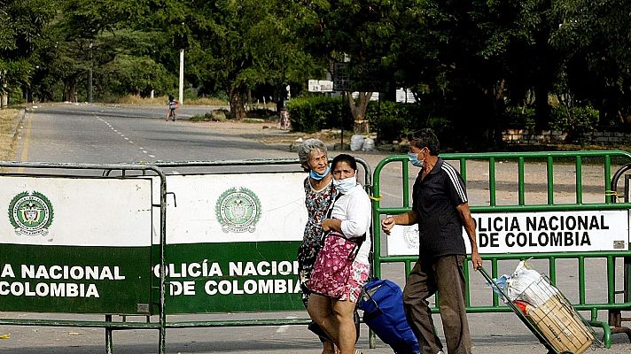 Telediario 1 - Migrantes venezolanos en Colombia se ven obligados a regresar a su país por el coronavirus