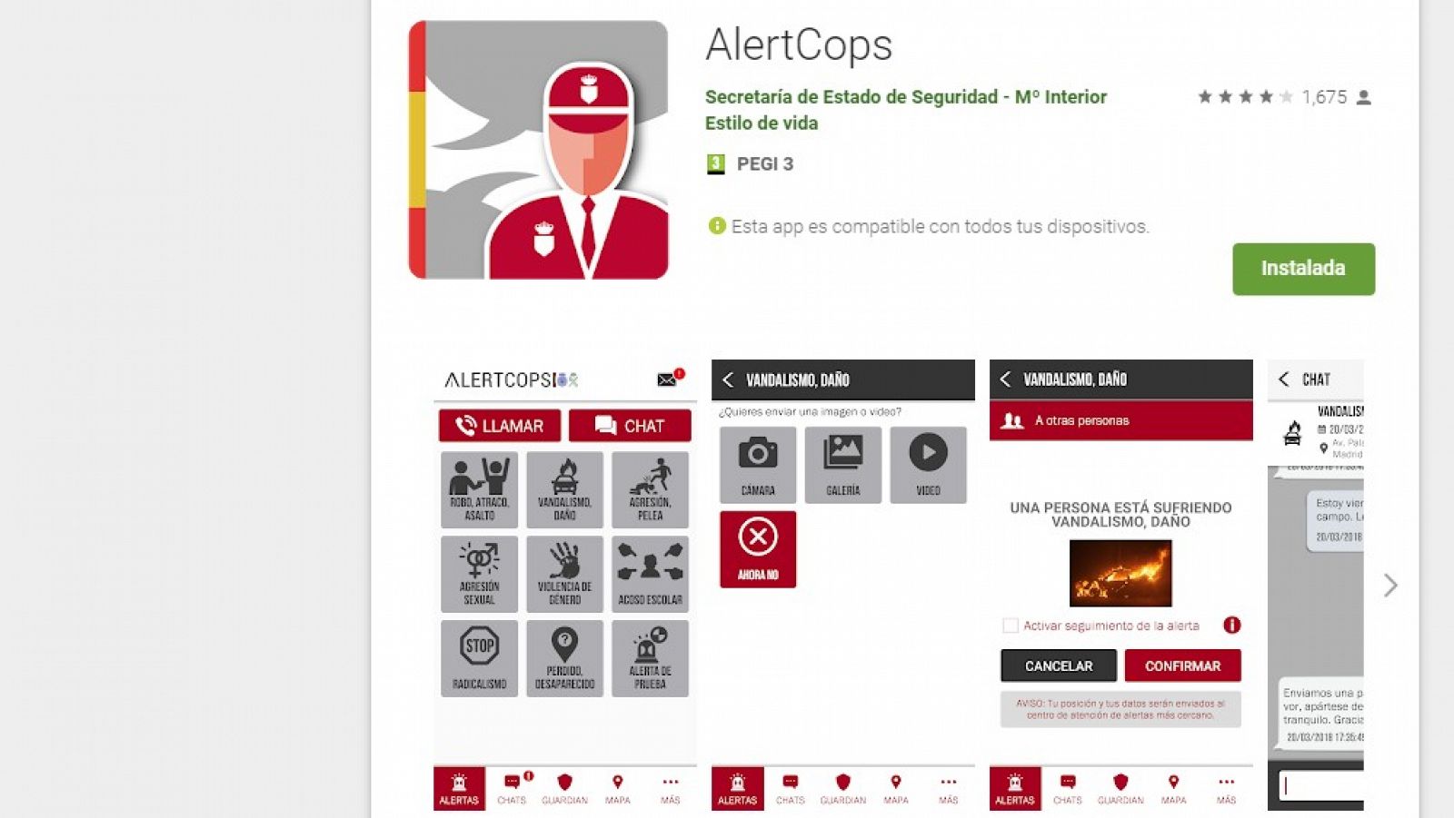 Coronavirus | Interior recomienda la app Alertcops para alertar sobre hechos delictivos