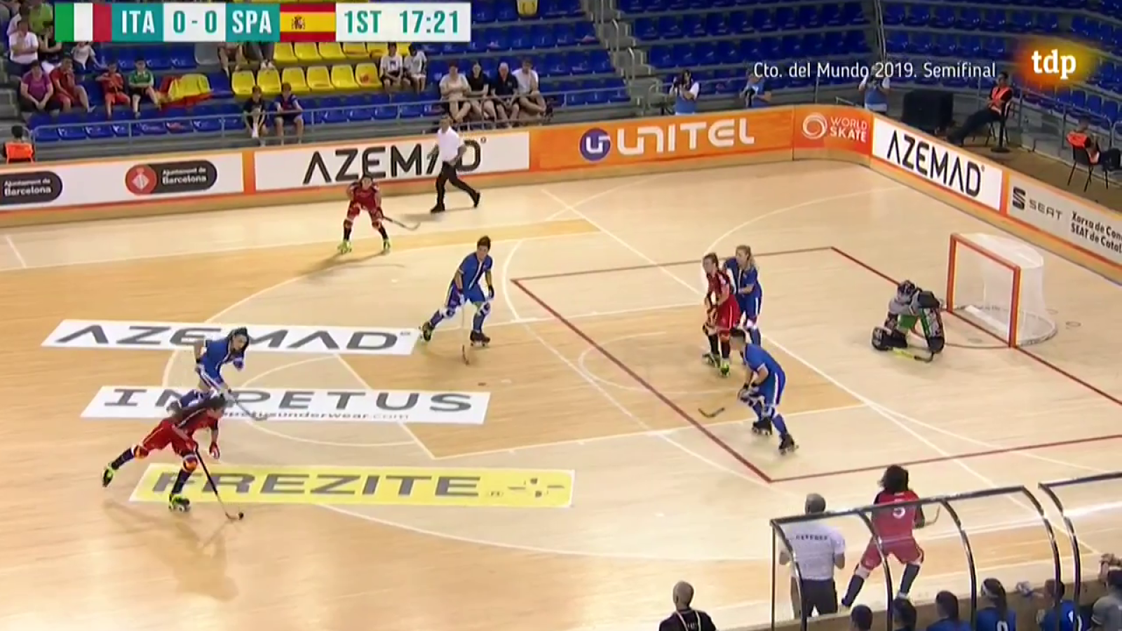 Quédate en casa con TDP - Hockey Patines. Campeonato Mundo 2019 Femenino: Semifinal: España-Italia - Ver ahora