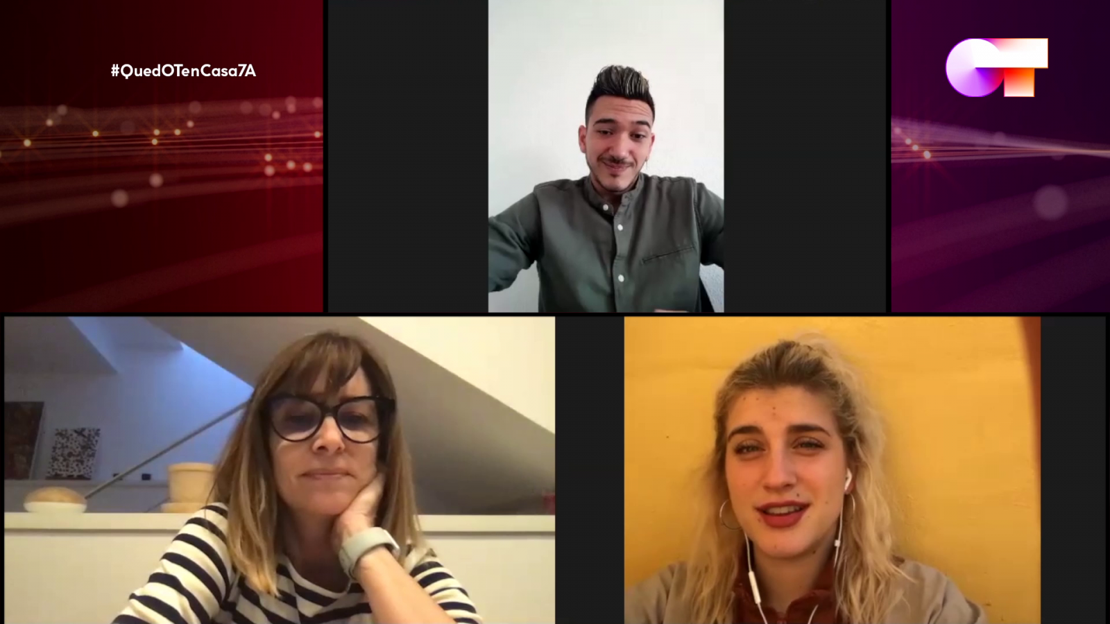 OT 2020 - Samantha, Bruno y Noemí Galera charlan por videollamada