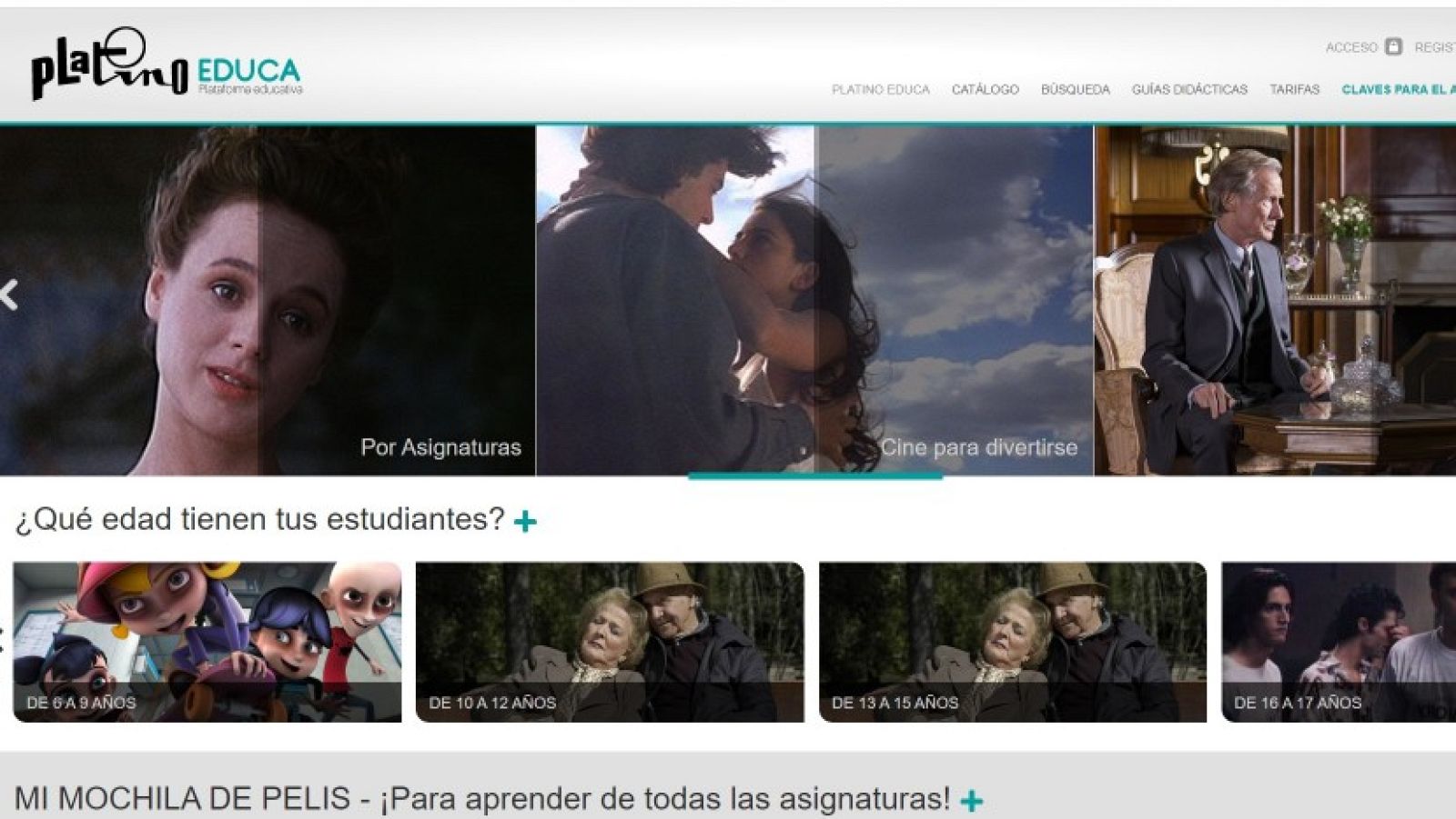 Una plataforma para aprender las materias escolares a través del cine | Ver