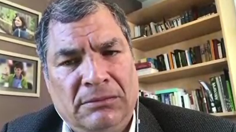 Rafael Correa, expresidente de Ecuador: "Al actual Gobierno no le importa el bienestar de las personas cuando est� muriendo gente en las calles"