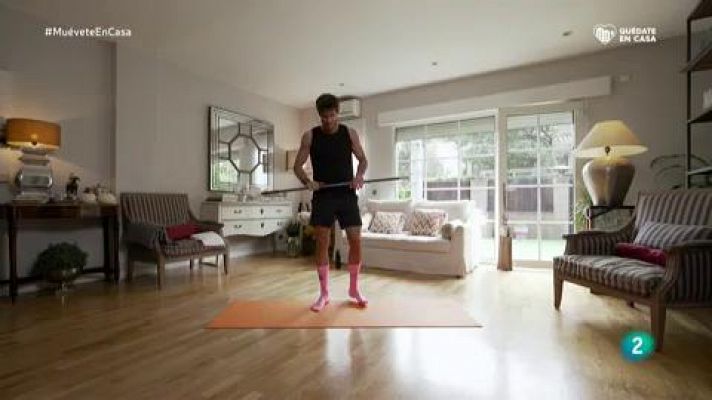 Muévete en casa - Calentamiento con un palo de escoba