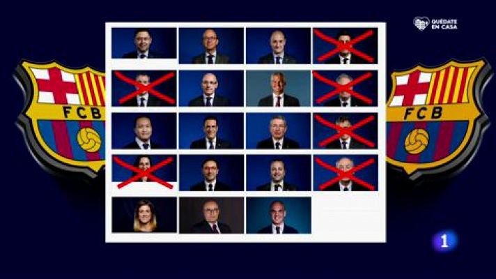 Telediario 1 - El Barça ahonda en su crisis tras la dimisión de seis directivos