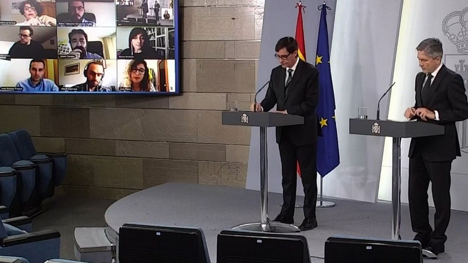 Especial informativo - Comparecencia de los ministros de Sanidad y de Interior - 11/04/20 - ver ahora