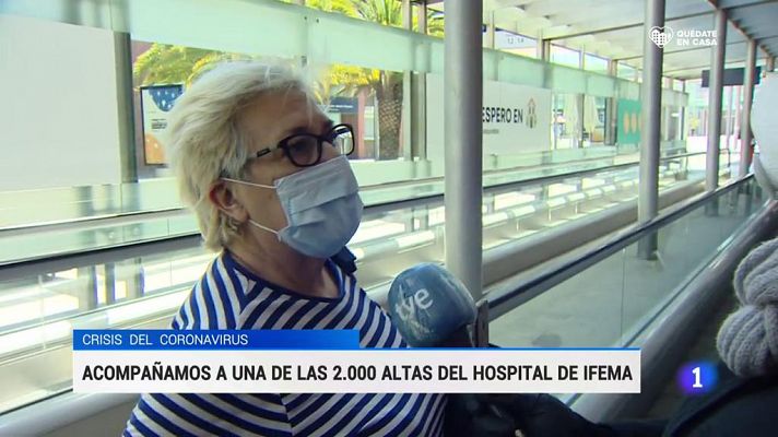 Así vive el alta uno de los 2.000 recuperados del hospital de campaña de Ifema