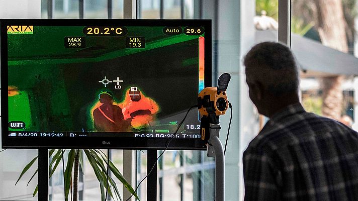 Telediario 1 - Llega el control de temperatura por medio de cámaras y sin contacto físico